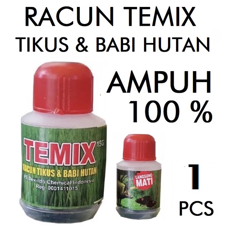 Racun Temix Obat Tikus Babi hutan Themix Botol Umpan Perangkap AMPUH