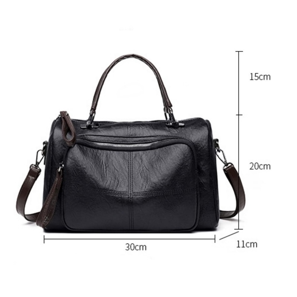 TAS SELEMPANG WANITA IMPORT KULIT HITAM RATAJE TA669B5 SHOULDER SLING BAG BAHU PREMIUM CEWEK KOREA BRANDED BATAM FASHION MURAH KEKINIAN SIMPLE CASUAL