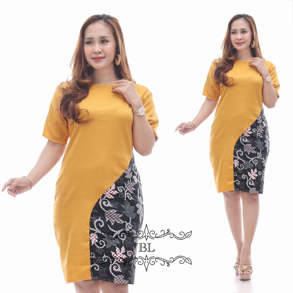BAJU BATIK KOMBINASI DRESS ATIK TERARU VIRAL KEKINIAN DRESS WANITA KANTOR BAJU DRESS CASUAL DRESS BATIK KOMBINAI BAJU DRESS KOMBINASI DRESS TERLARIS BAJU DRESS MODERN DRESS MODERN KEKINIAN BATIK TERMURAH MODERN BAHAN HALUS DAN NYAMAN DI PAKAI