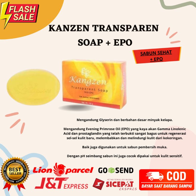 Kangzen Transparant Soap + EPO KK Indonesia ORIGINAL
