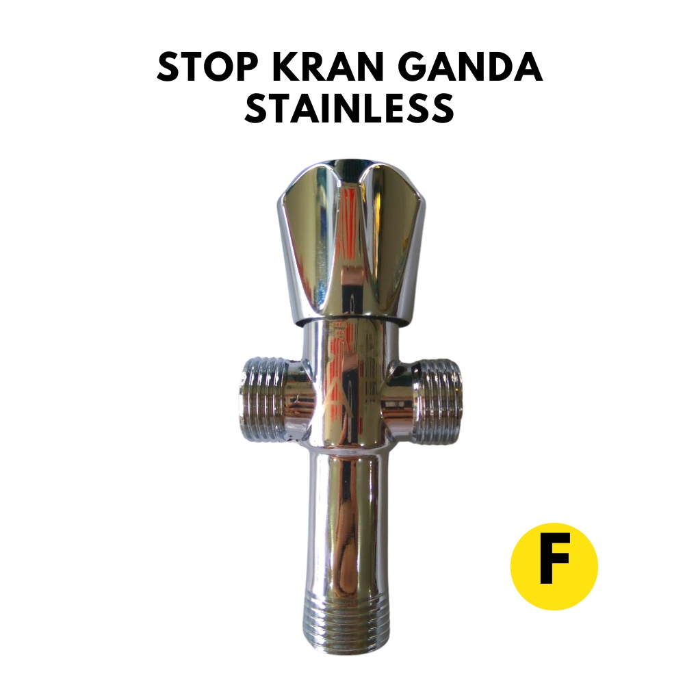 Stop Kran Stainless Stopkran Closet Wastafel SS - Kran Shower 304 -Stop Valve / Stopkran Stainless / Stop kran Kloset / Stop Kran Single BERKUALITAS