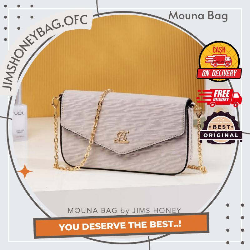 TAS SELEMPANG SLING BAG DOMPET POUCH WANITA CEWEK BRANDED TALI RANTAI RESLETING SIMPLE CASUAL IMPORT