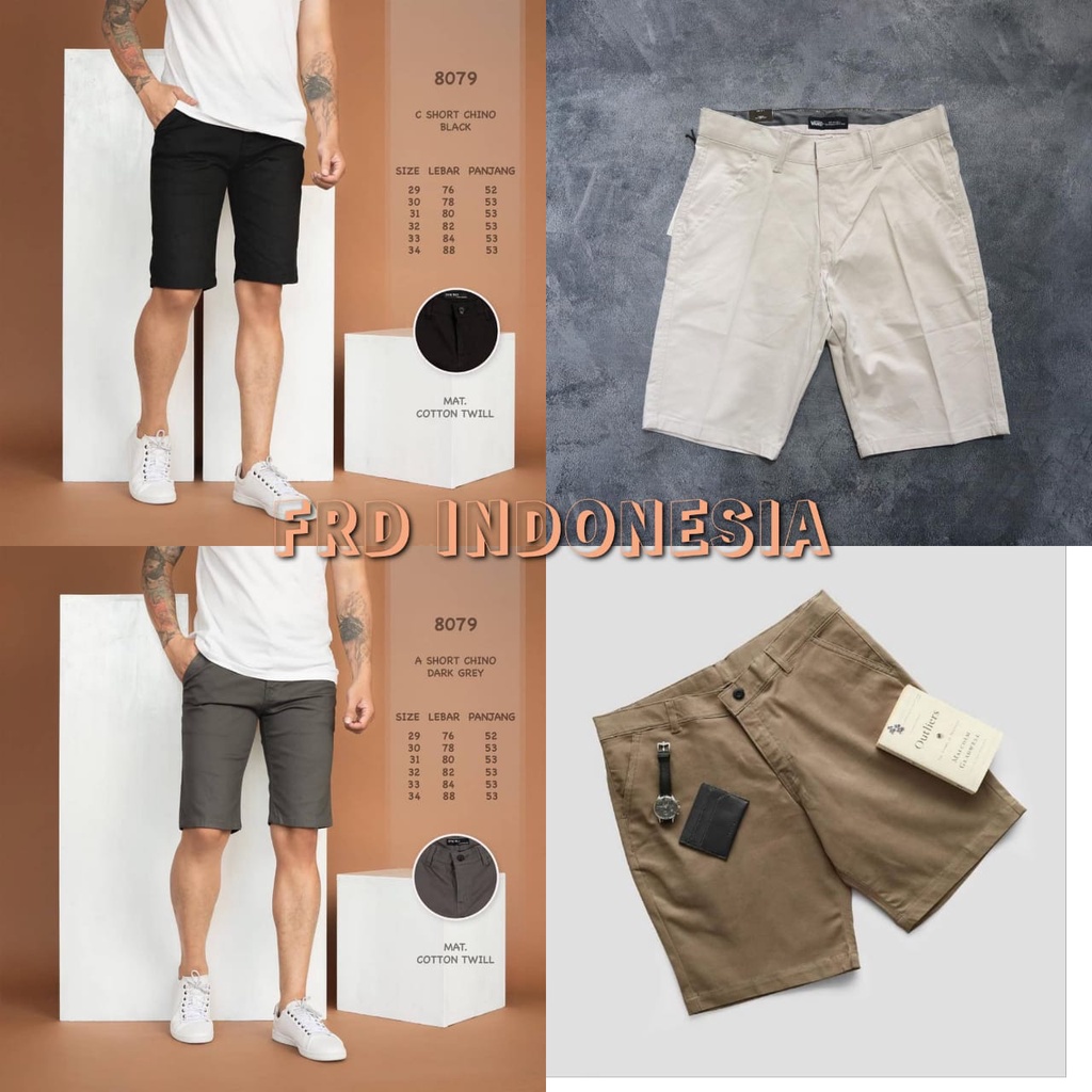 Celana Chino Pendek Pria Dewasa Cino Laki Laki Bahan Stretch Melar