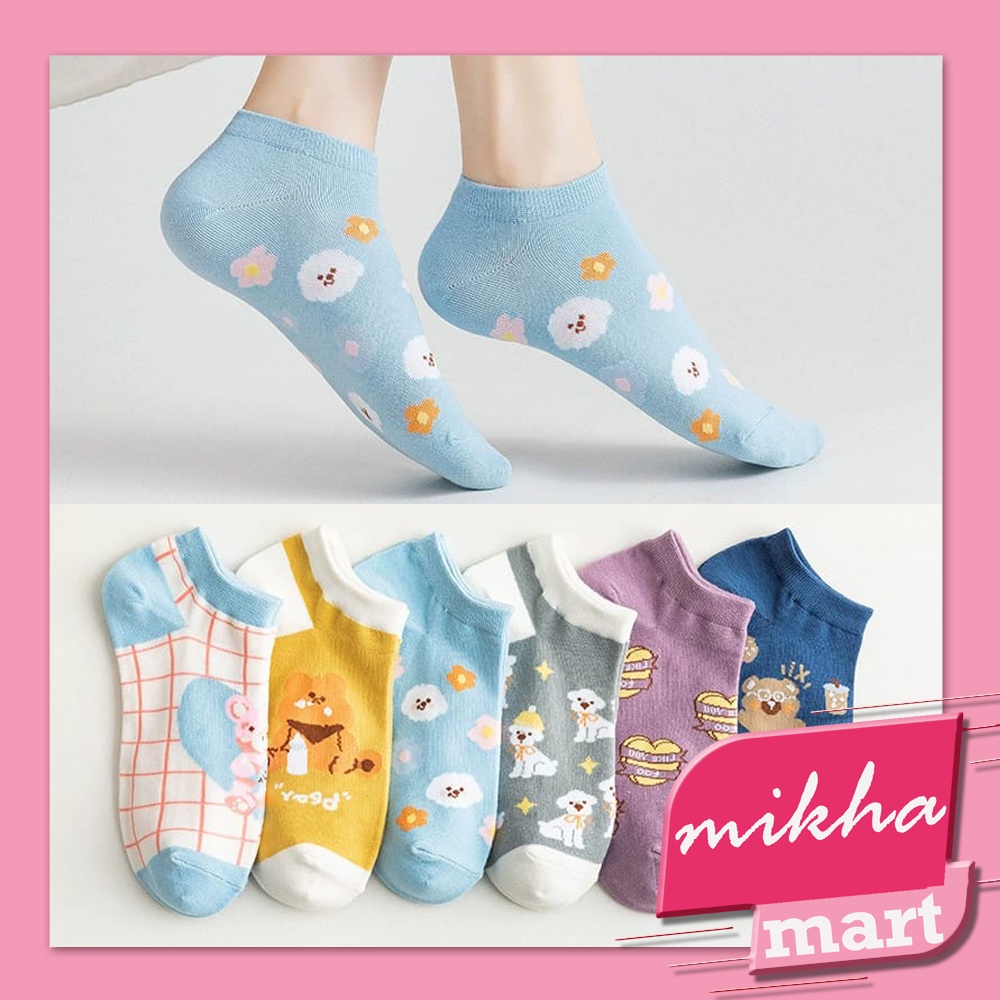 Kaos Kaki MOTIF KARTUN Fashion Wanita Korea Style Women Sock Murah Import / MIKHAMART