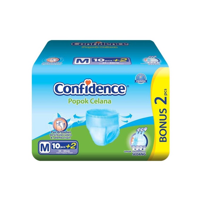 Confidence M 10 +2 Popok Dewasa Tipe Celana Pampers Orang Tua Diapers 87-halishahalisha Ayo Order