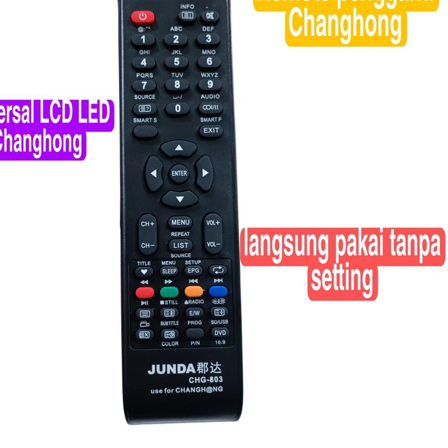[Terbaru]REMOTE REMOT LED JUNDA 801 COCOK DI CHANGHONG REALME SMART TV ANDROID