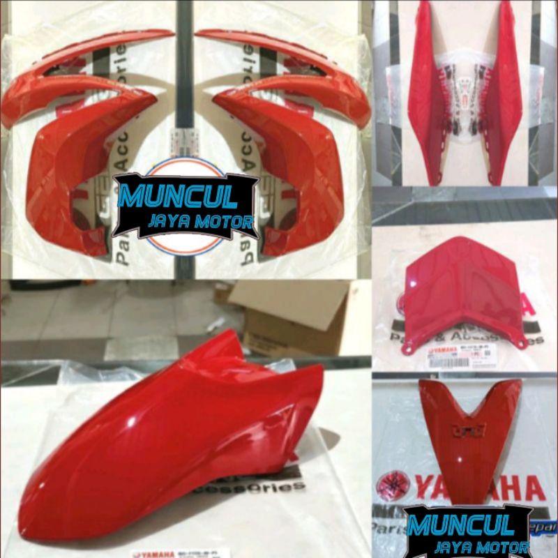 PAKET FULL SET BODY HALUS AEROX 155 MERAH CABE ORIGINAL YAMAHA GENUINE PARTS