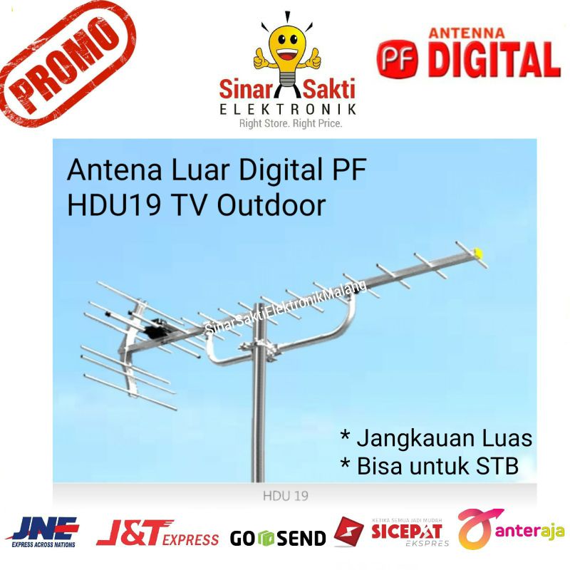 Anten Antena Luar Digital PF HD U19 TV Outdoor HDU19 HDU 19 Analog Bisa Stb Bisa