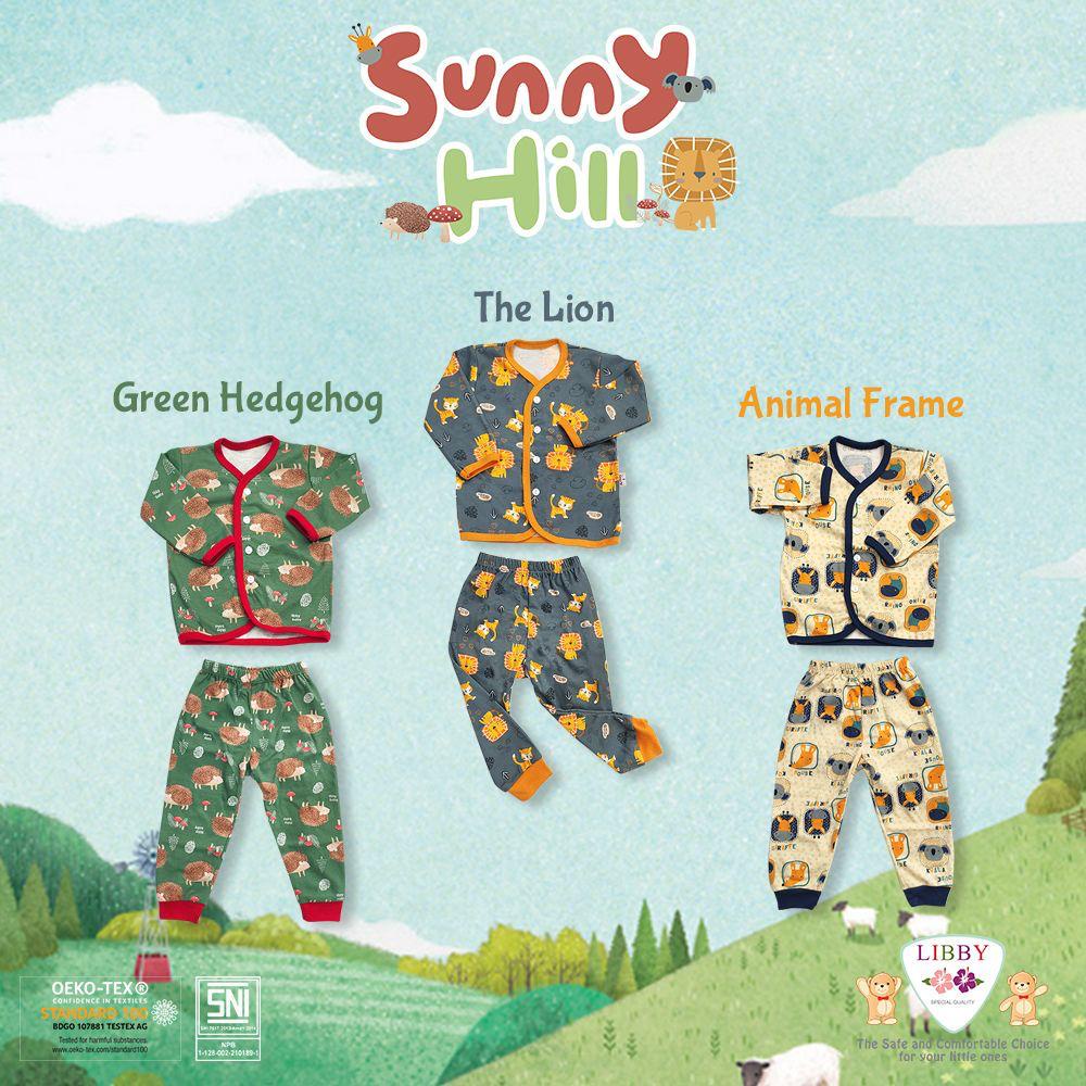 Libby Setelan Baju Panjang Kancing Depan Celana Panjang - Sunny Hill Series (3 Pcs)