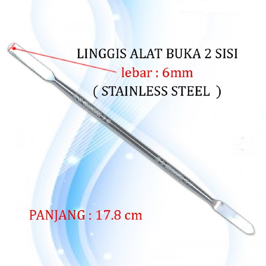 Crowbar/Linggis Alat Buka 2 Sisi Stainless Steel Ukuran 17,8 cm x 6 mm