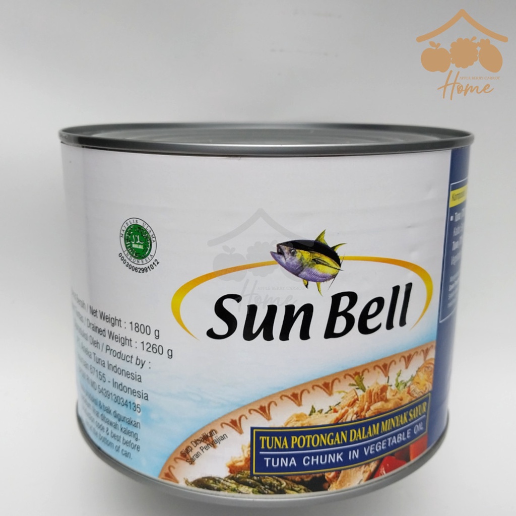 

Sunbell Tuna Chunk in Vegetable Oil 1800gr ikan kaleng 1800 gr 1,8kg