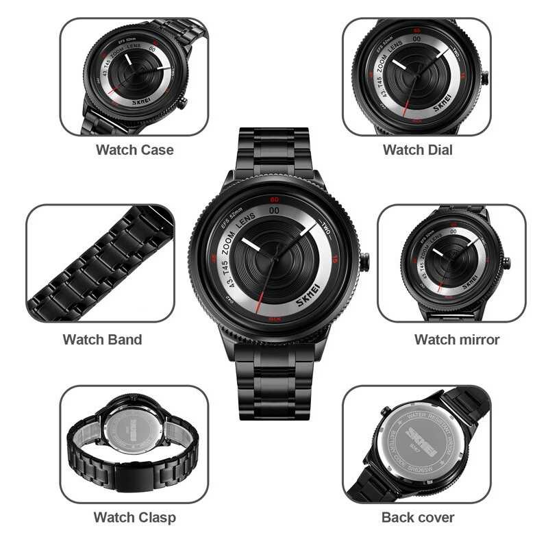 ARS - SKMEI Jam Tangan Analog Pria Strap Stainless Steel - 9267