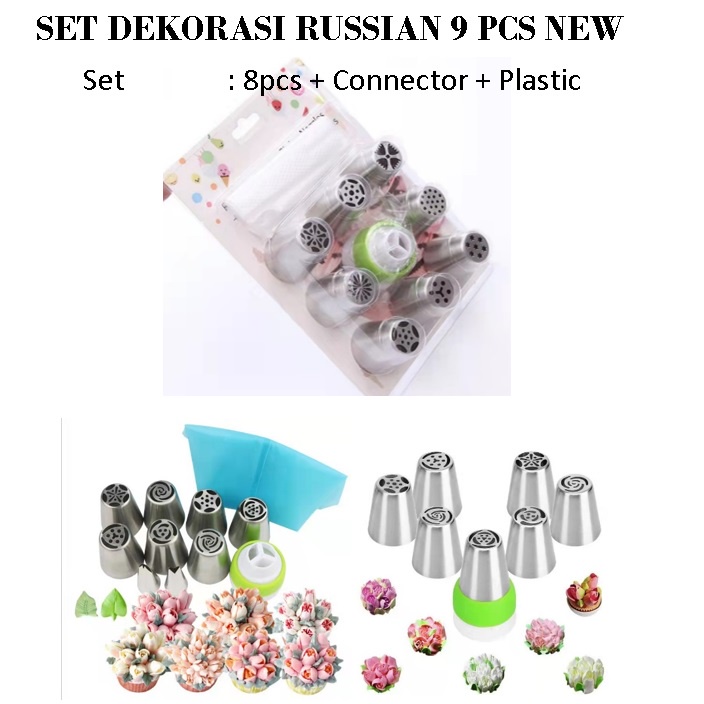 Spuit Set Dekorasi 25 PCS Dekorasi Set Spuit Stainless 9 pc 12pc 24 Pc