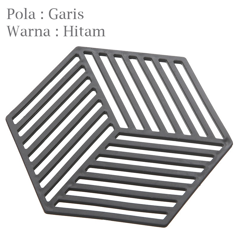 PO88 HEXA SILICONE MAT / TATAKAN ALAS PANCI SILIKON ANTI PANAS / TATAKAN PANCI PIRING ANTI SLIP