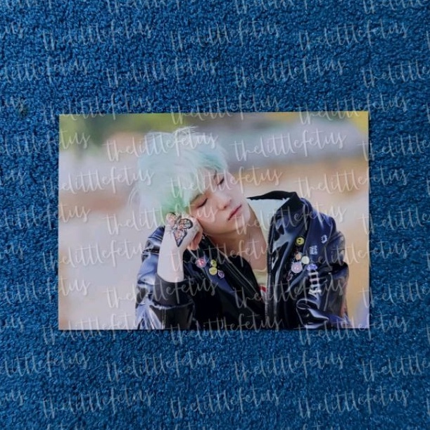 [BACA DESKRIPSI] BTS BUTTERFLY DREAM EXHIBITION LIVE PHOTO RARE YOONGI SUGA MINT HAIR HYYH PHOTOCARD