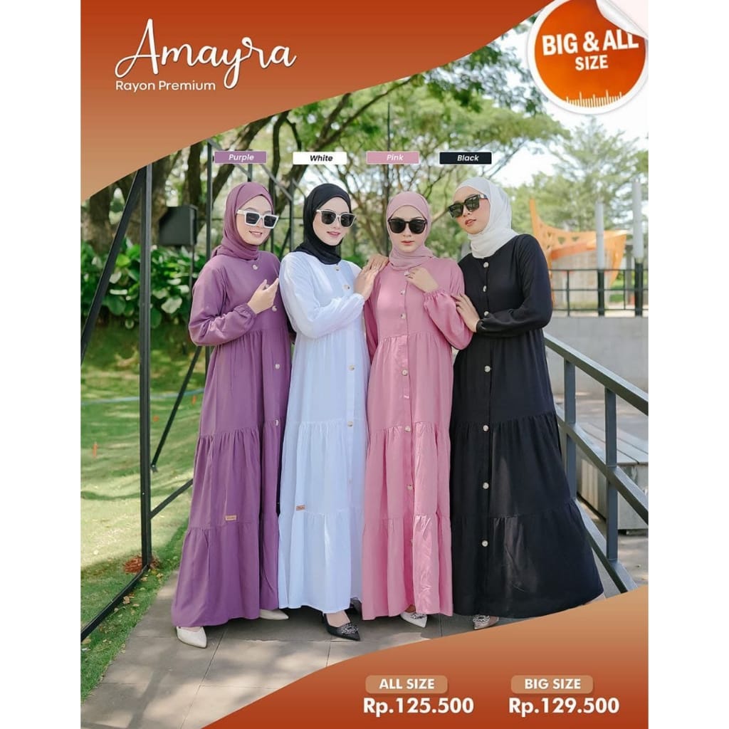 AMAYRA DRESS BY GHINA FASHION || DRESS POLOS ADEM || RAYON DRESS || GAMIS BRANDED MURAH