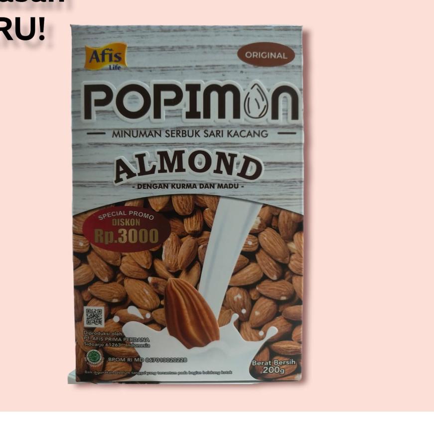 

GRATIS ONGKIR✅Afis Life Sari Bubuk Almond semua usia|SQ3