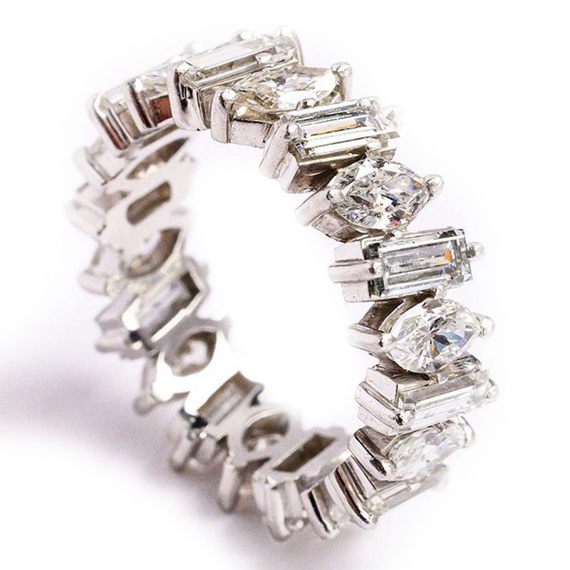 Fancyqube Fancycube Cincin Berlian Zircon Bentuk Kotak Adjustable Gaya Korea