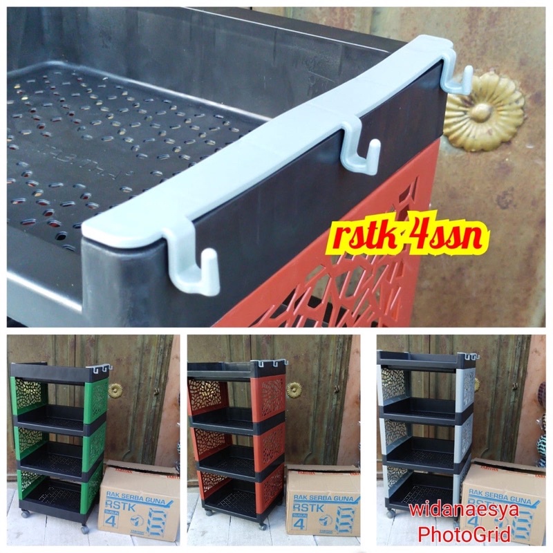 COD RAK YOYO 4 susun sudah ada rodanya / rak apartement/ rak serbaguna/tempat penyimpanan multifungs