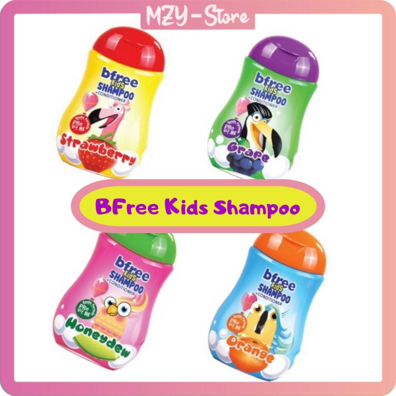BFREE Kids Shampoo + Conditioner 200 ml 4 Aroma Buah BFree Kids Strawberry BFree Kids Grape BFree Kids Orange BFree Kids Honeydew