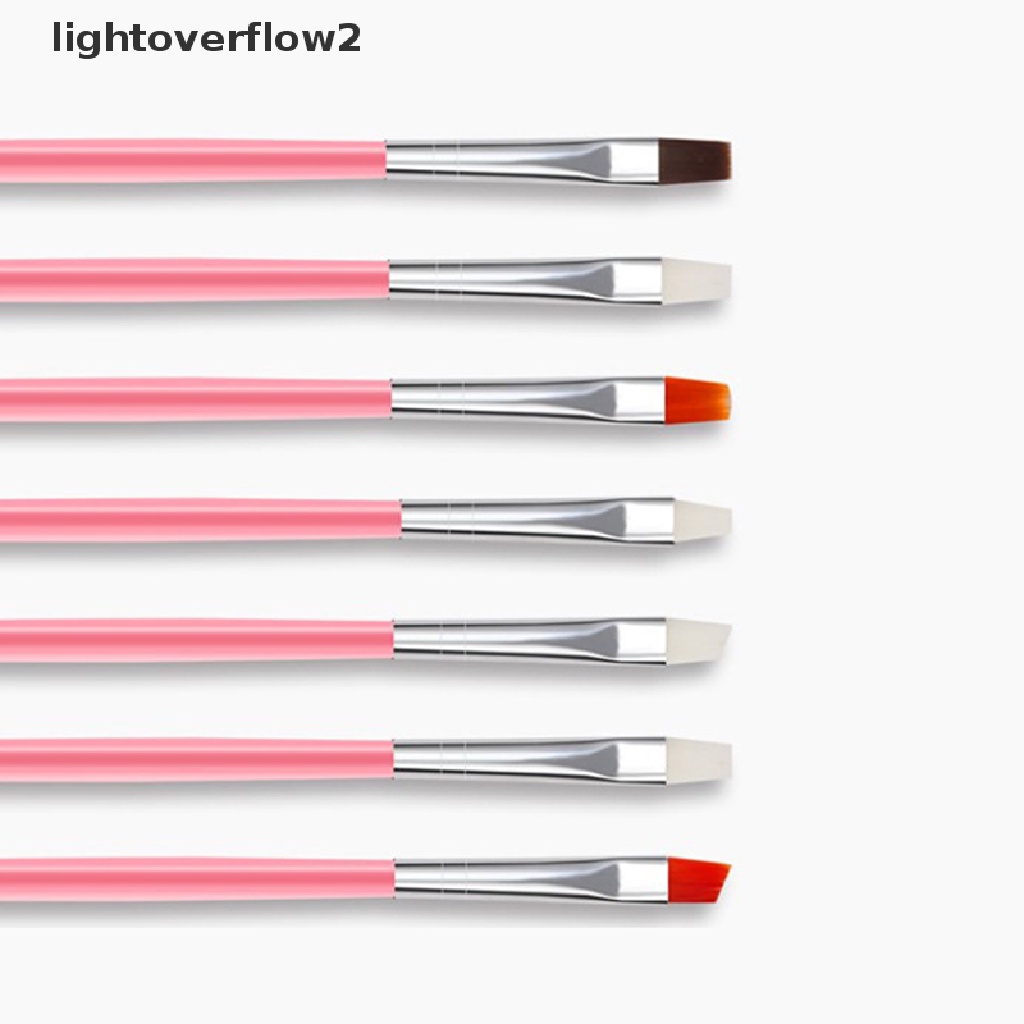 (lightoverflow2) 15 Pcs / Set Kuas Kutek Gel Untuk Manicure / Nail Art