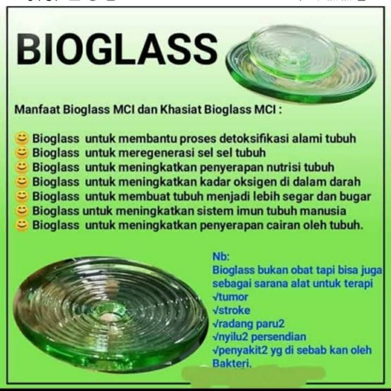 BIOGLASS 15 CM M.C.I SEGEL ORIGINAL BIO GLASS 15CM