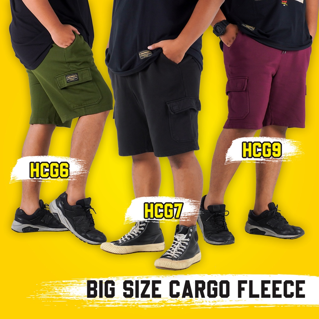 HIGHEST Celana Pendek Cargo Pria Big Size Jumbo - HCG Fleece