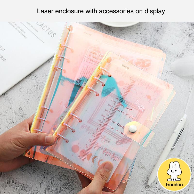 A6/A5 Laser Notebook/240 Album Foto Polaroid 3 Bahan Plastik Transparan Kartu Nama Tiket Film Kereta Api Organizer Sederhana Transparan Gaya Perlengkapan Sekolah-Doo