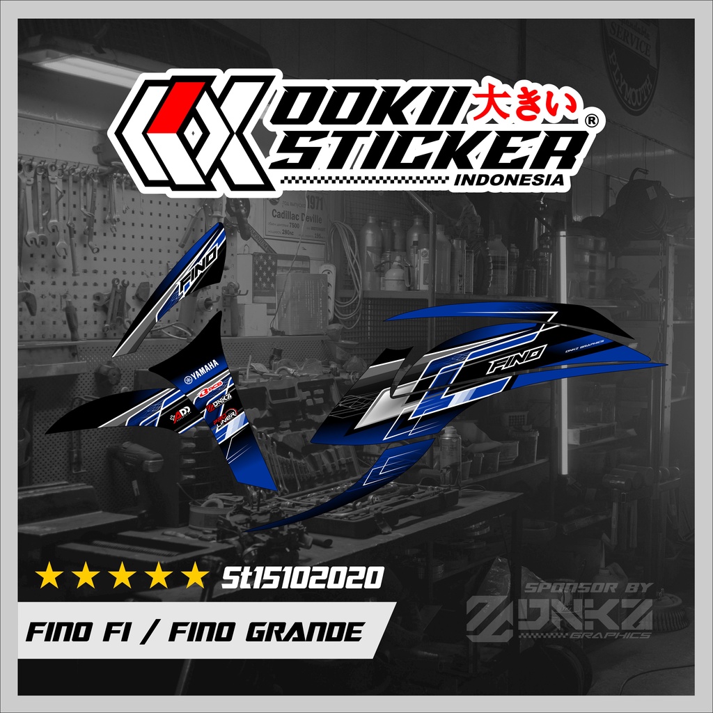 Stiker Fino FI  Grande 125 Decal Striping Fino FI  Grande 125 Premium ST15102020 OOKII
