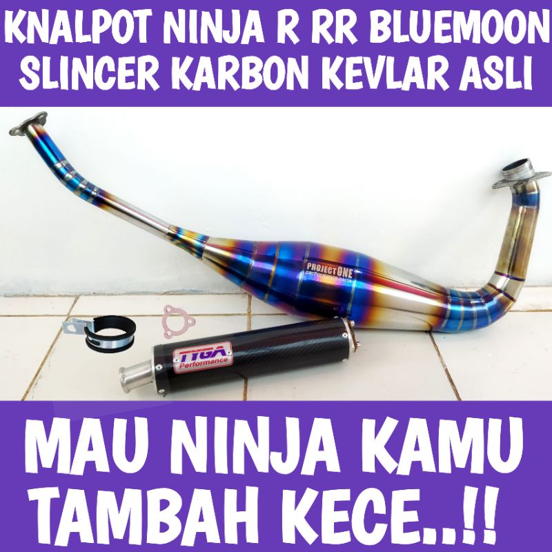Knalpot Ninja Tyga Performance R RR SS Kolong Standar Racing Leher L Bluemoon Twotone Slincer Karbon