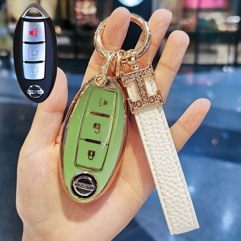 Untuk Nissan Key Case Female21 3per4 Kunci Generasi 14 Xuanyi Teana Hacker Qijun Tuda Blue Bird Remote Control Key Case