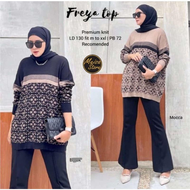 BLOUSE TOP JUMBO RAJUT FREYA
