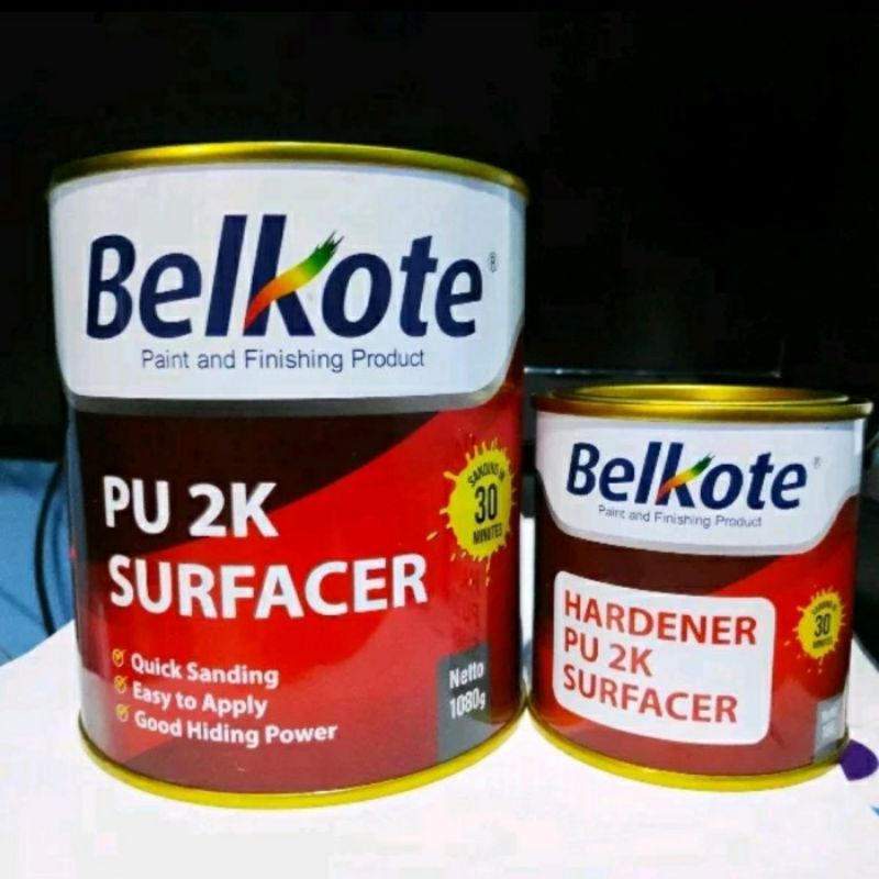 EPOXY BELKOTE PU 2K FILLER SURFACER GRAY / WHITE /Black 1KG