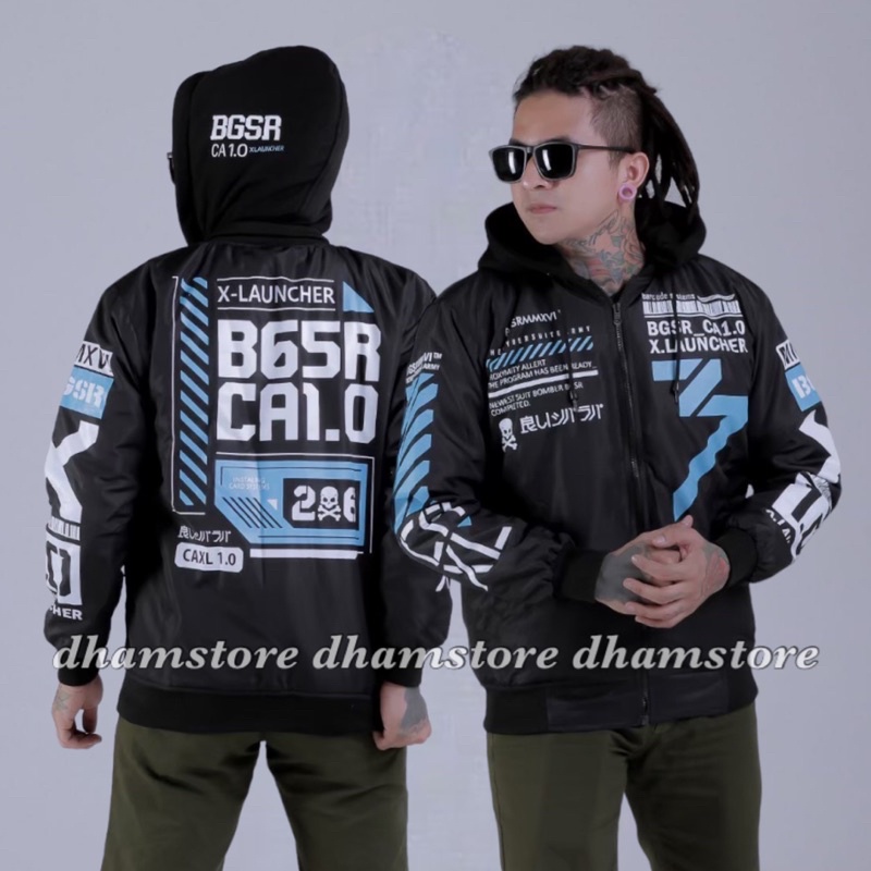 BGSR Jaket Bomber Hoodie Bgsr Jaket Parasut Jaket Pria Jaket Outdoor