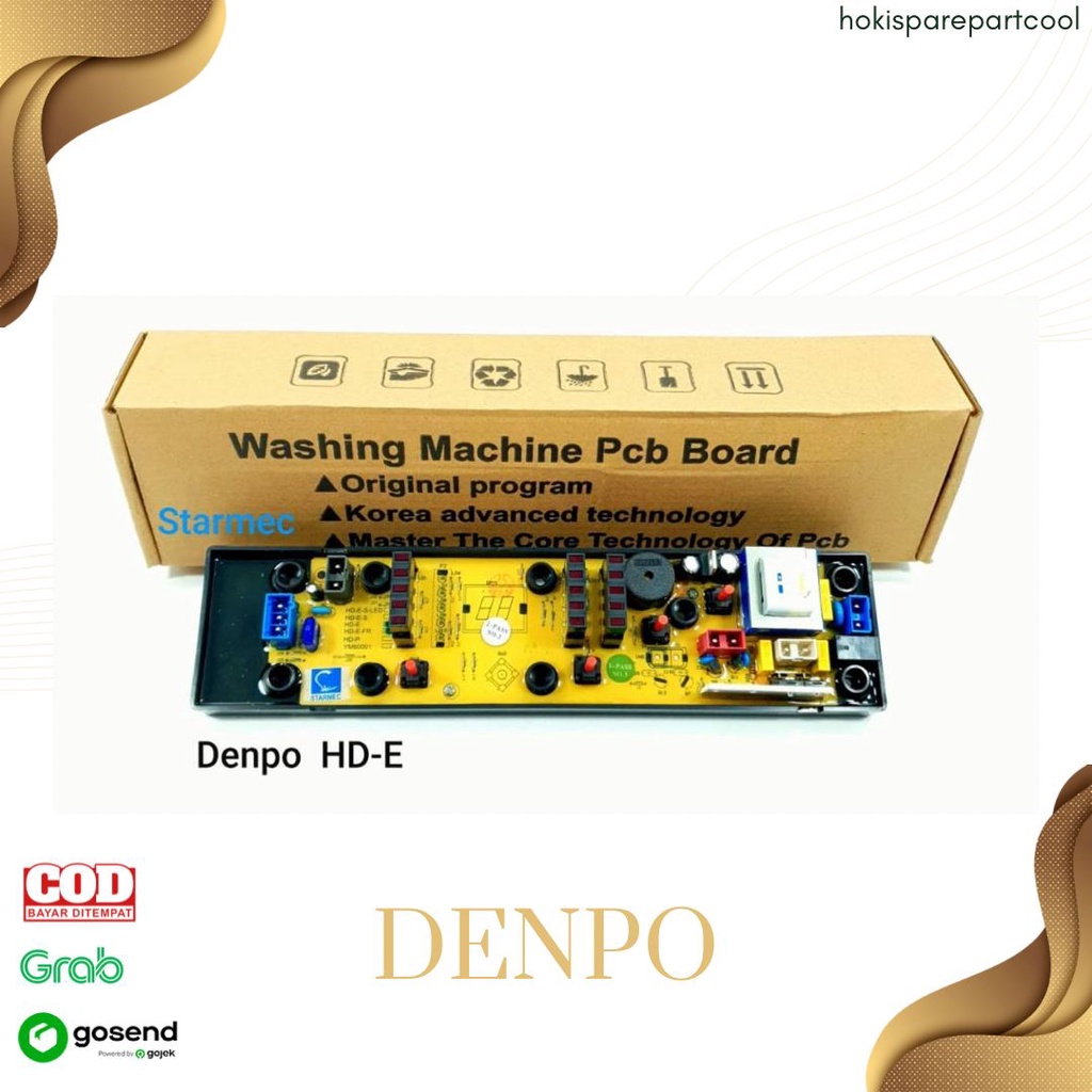 MODUL PCB MESIN CUCI DENPOO DWF-093B DENGAN 4 TOMBOL PENGATURAN