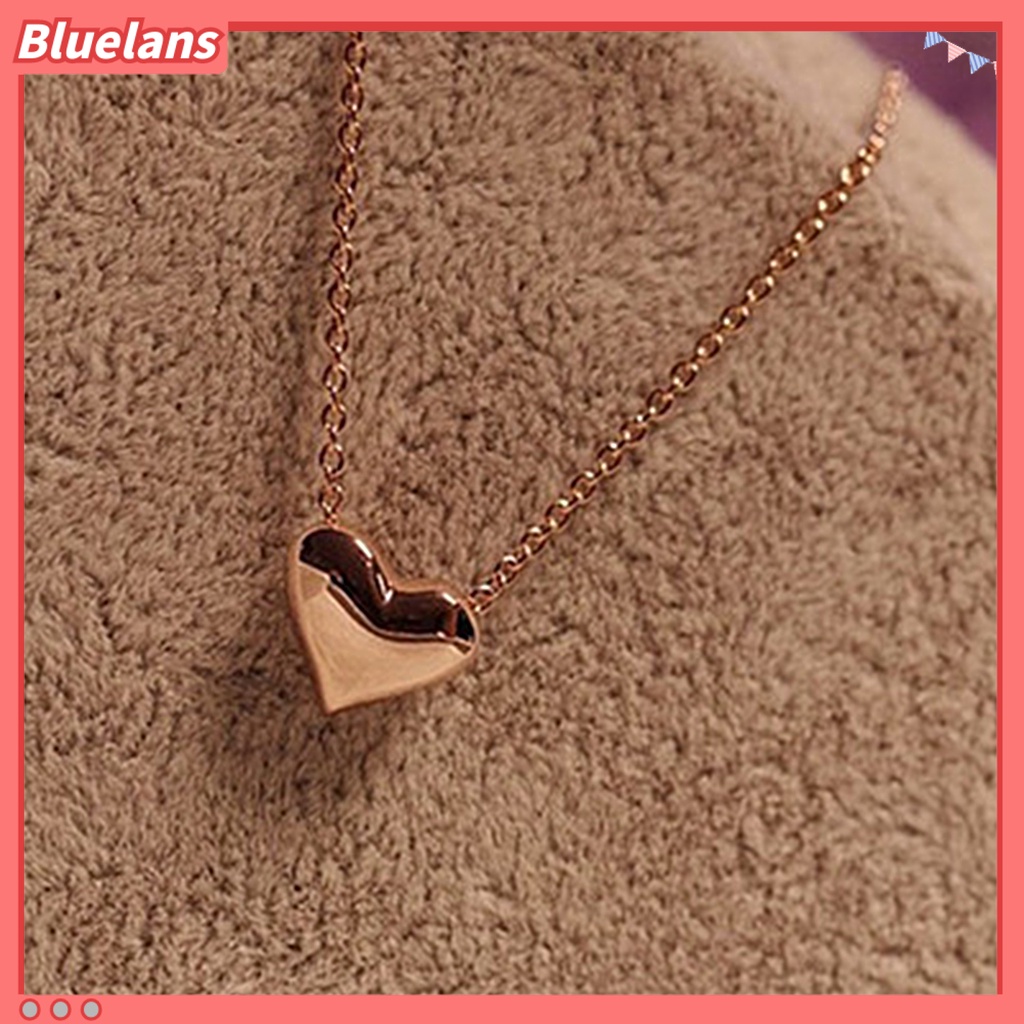 Bluelans Women Elegant Love Heart Pendant Necklace Choker Chain Jewelry Accessory Gift