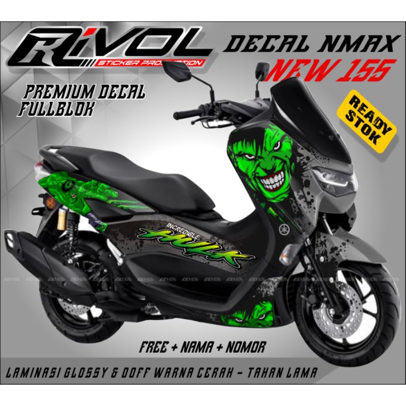 decal stiker nmax new 155 hulk