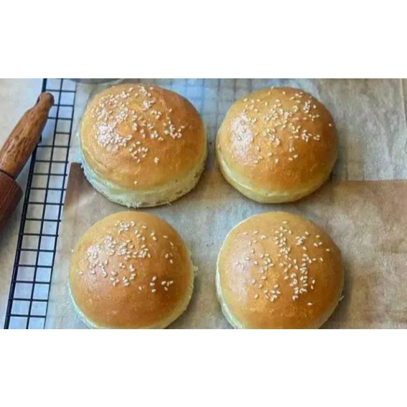 

ROTI BURGER 12PCS UKURAN BESAR TOPING WIJEN EMPUK