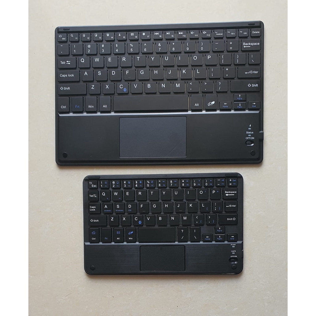 9inch keyboard wireless bluetooth lengkap mouse touchpad