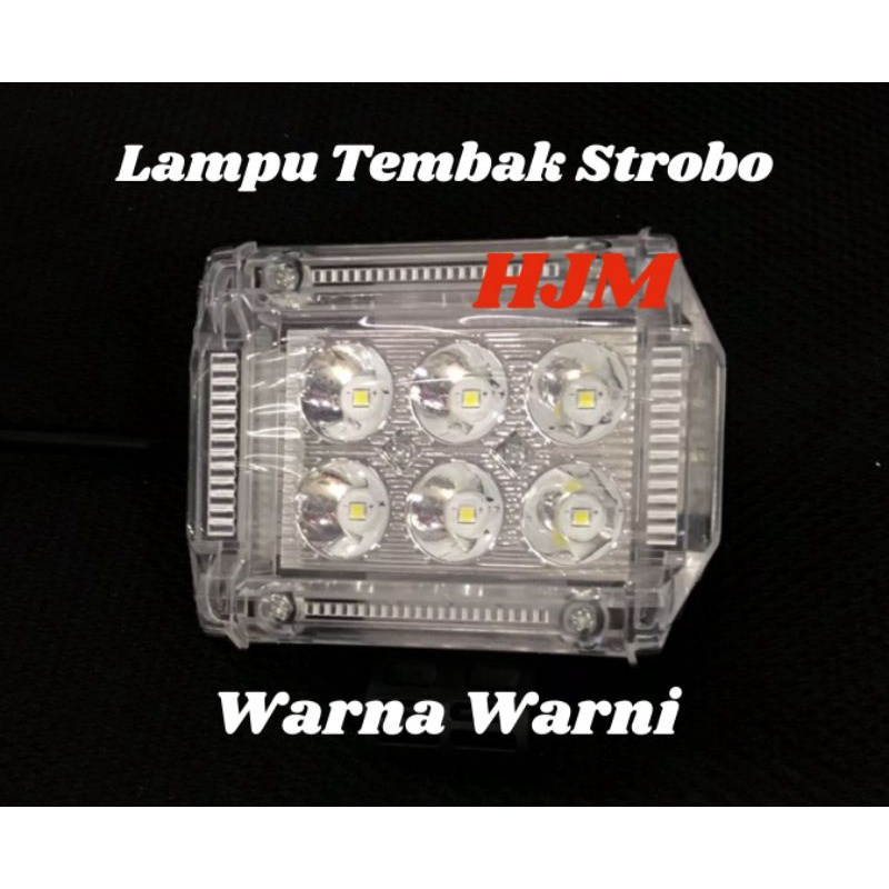 Lampu Tembak Motor Strobo Led Warna Warni