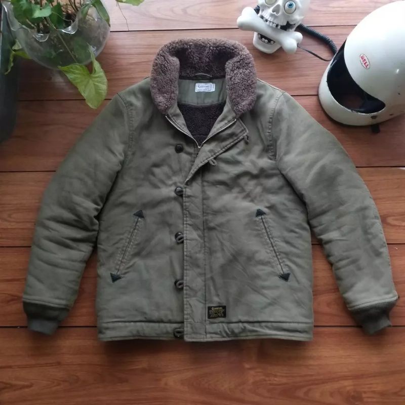 Vintage N1 Deck Jacket Covernat, not buzzrickson real mccoy toyo enterprise alpha avirex houston tan