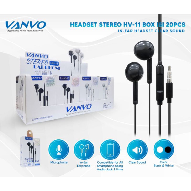 Headset/Earphone/Handsfree Vanvo HV-11 Vanvo Stereo Earphone