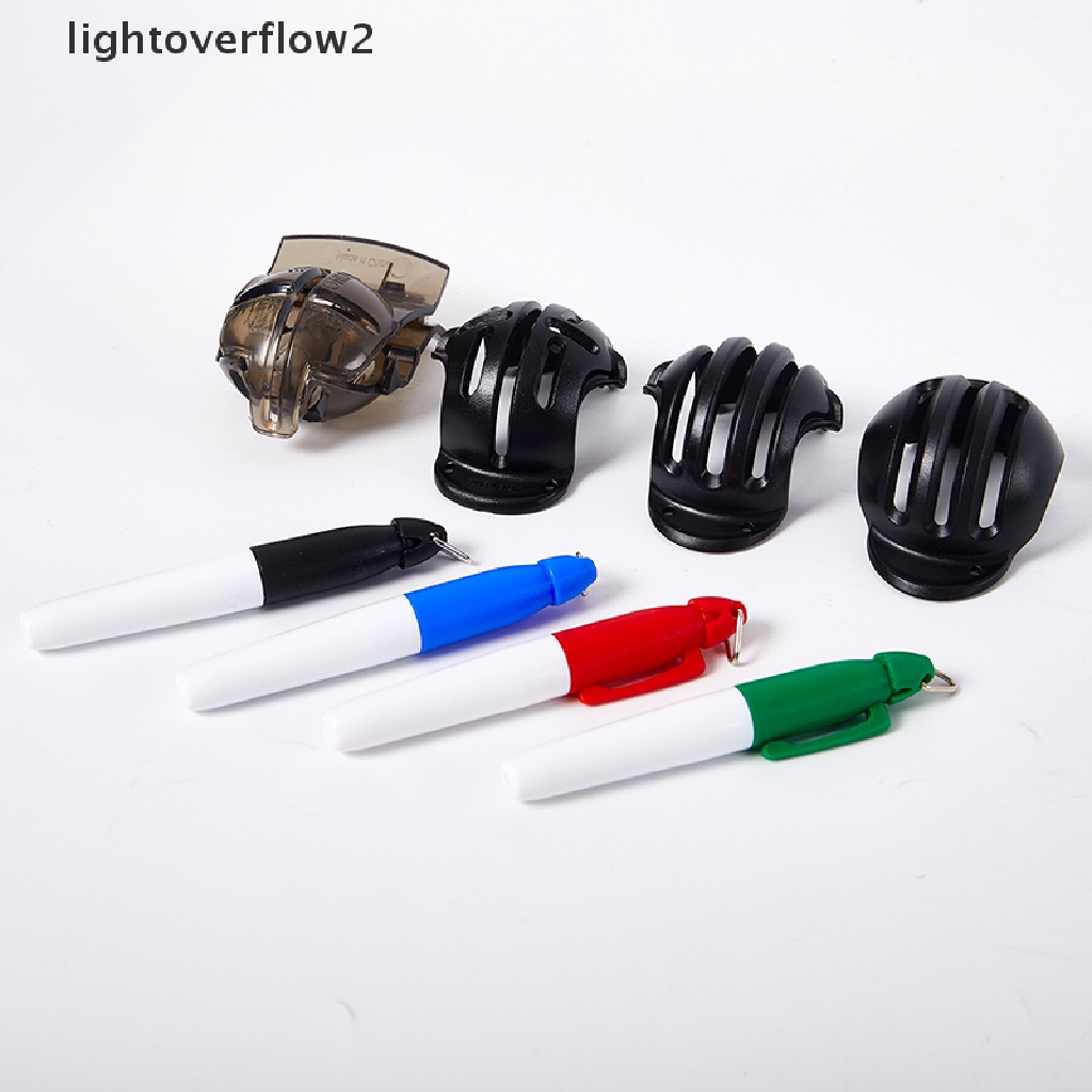 (lightoverflow2) 4pcs Klip Penanda Bola Golf Dengan 4pcs Pulpen