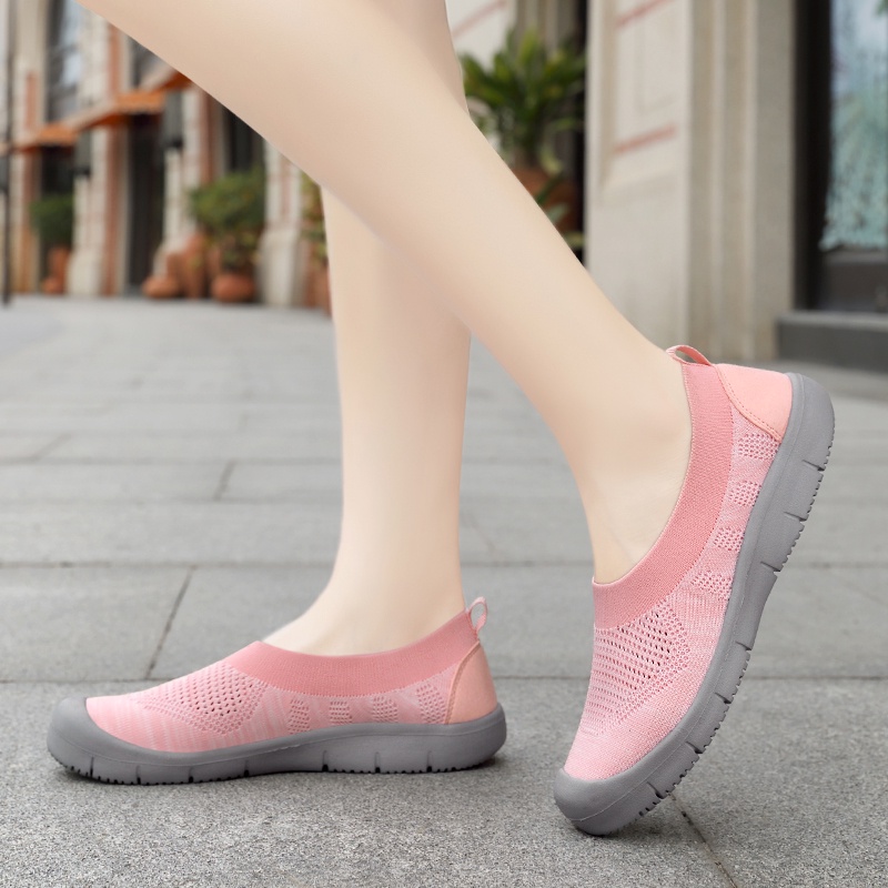 FOKU Sepatu Sneakers Wanita Sepatu Slip On Wanita Kasual Sepatu Wanita Terbaru