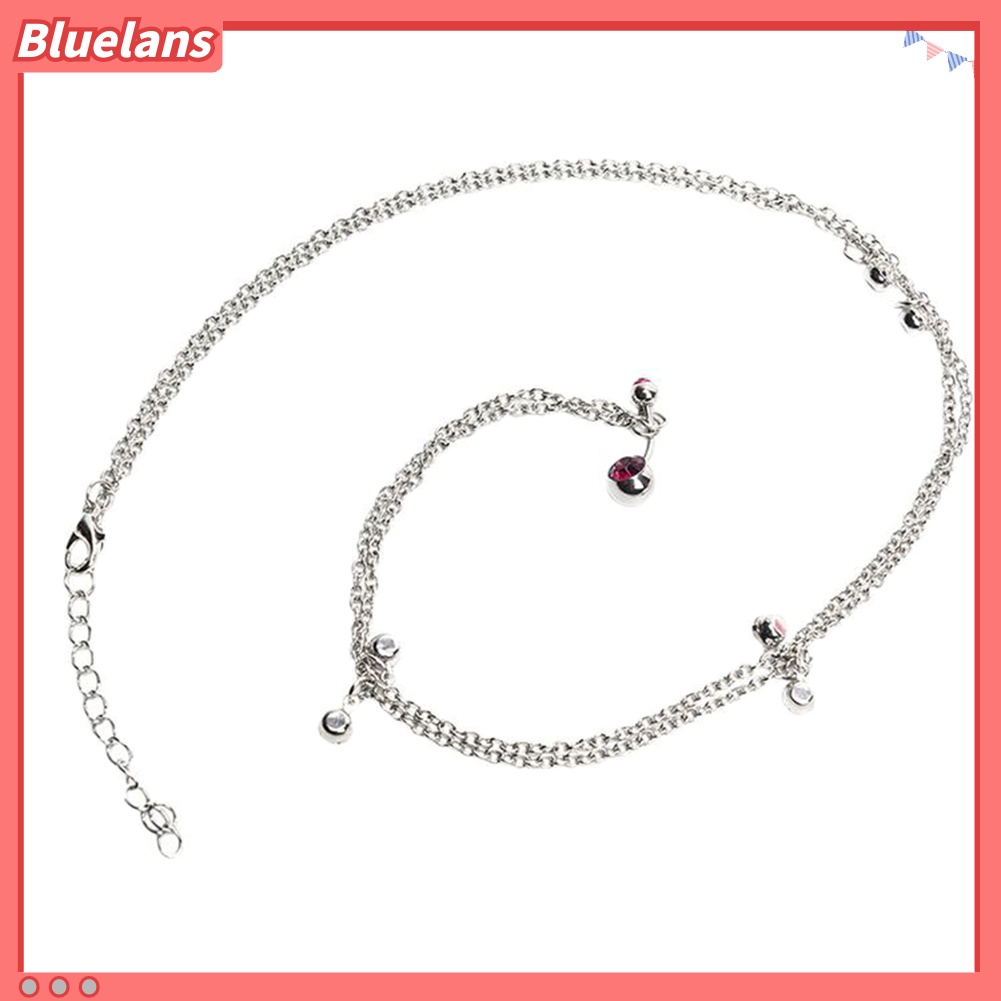 Bluelans Women Rhinestone Pendant Belly Button Ring Dangle Navel Piercing Waist Chain