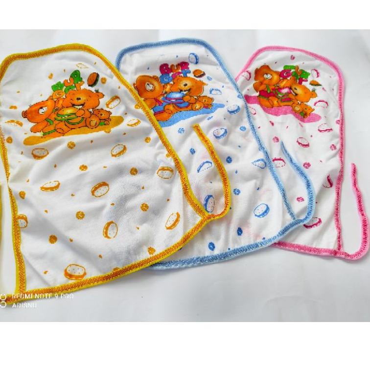ㄳ 1 Lusin Popok Kain Bayi Tali Bahan Kaos Katun PE Putih Motif Dan Polos Warna BIG SALES 3698 ◈