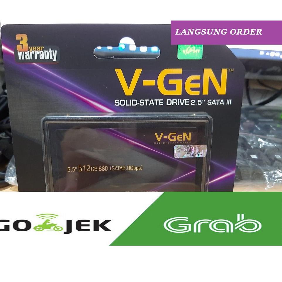 Semuanya baru--SSD 512GB Vgen Sata III Solid State Drive 512 GB v-gen RESMI 3THN