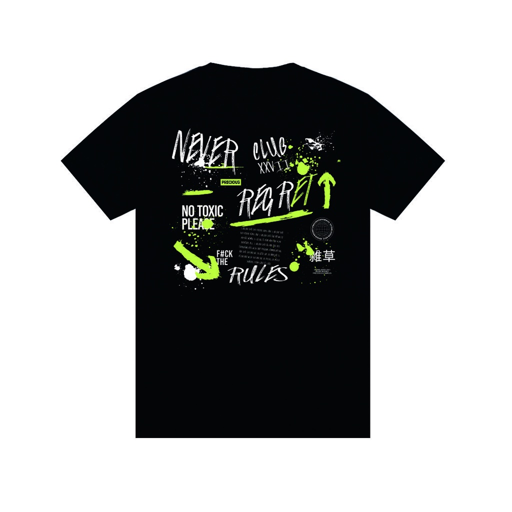 CLUB27 Kaos Pria Distro Toxic Black