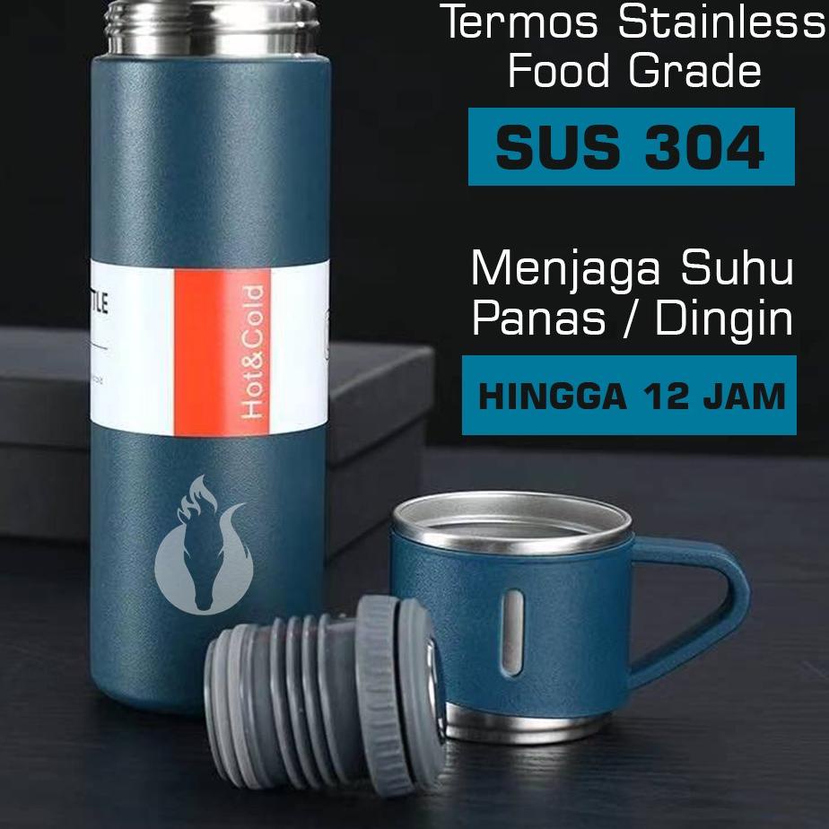 Pasti Kekinian TBESHOPINDO Botol Minum 500ml Termos Vaccum Flask Panas Dingin A36321-3