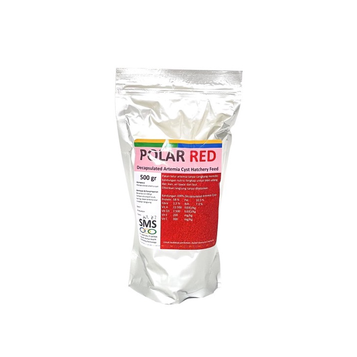 Artemia Polar Red 500GR 500 G - Artemia Shell Free Pakan Burayak ikan